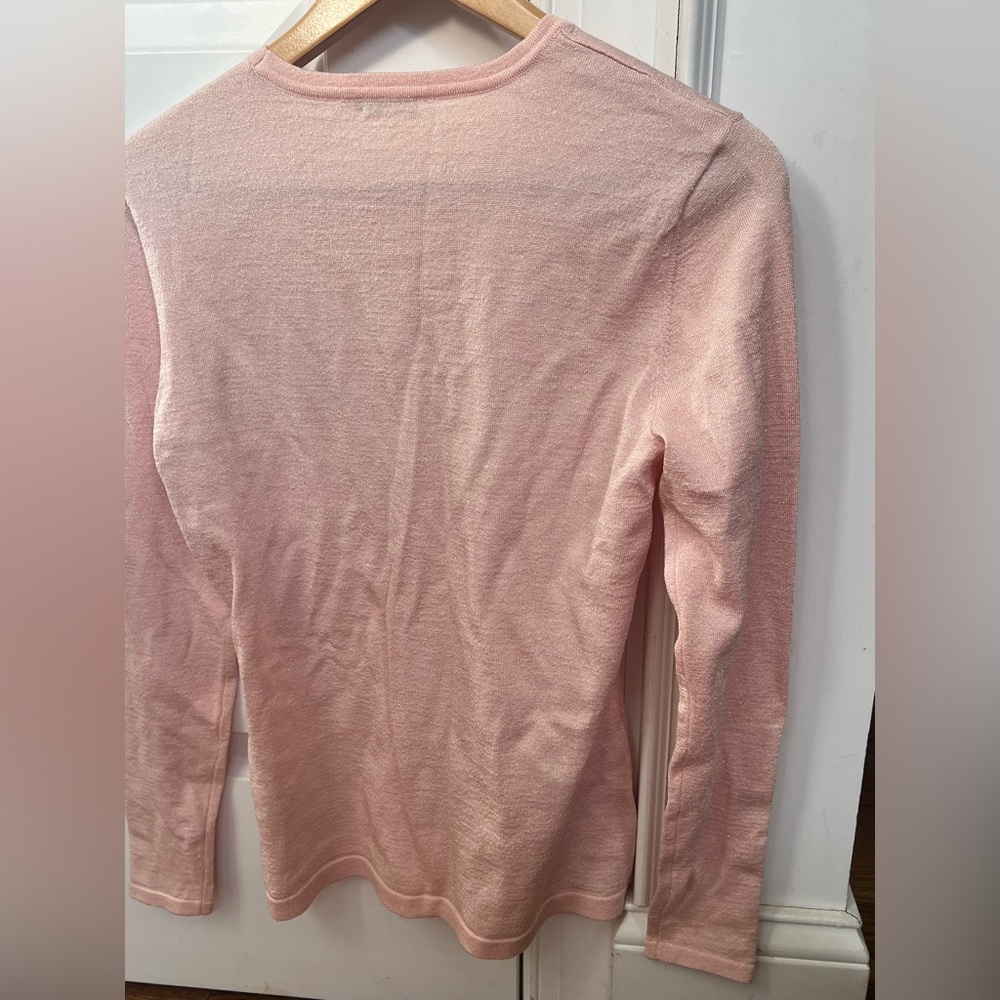 J McLaughlin Pink Fine Knit Sweater Small